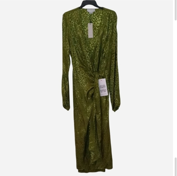 Never Fully Dressed Dresses & Skirts - Never Fully Dressed Green Jacquard Harmony Dress